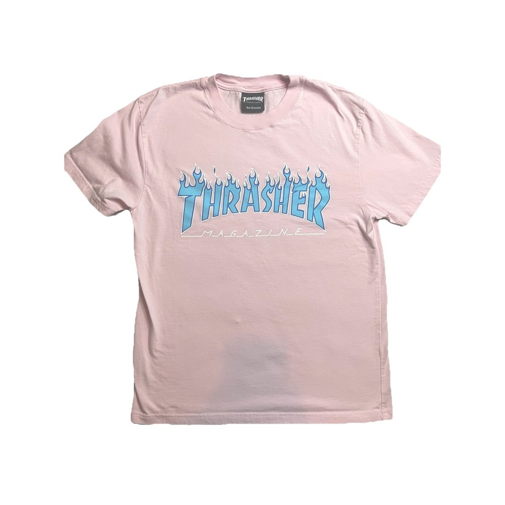 Thrasher Magazine Women's Pink T-Shirt Stateboarding Y2K Vintage Size Small